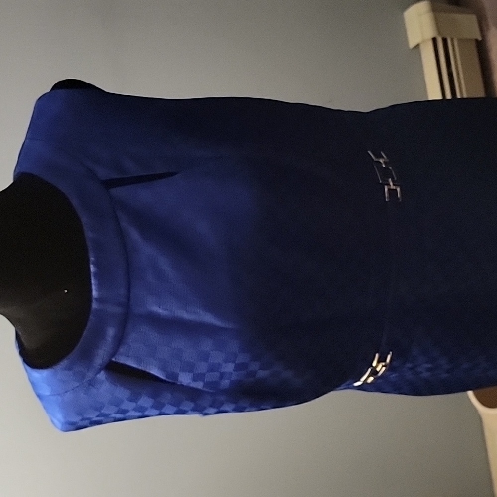 Blue Decorative Pattern Dress